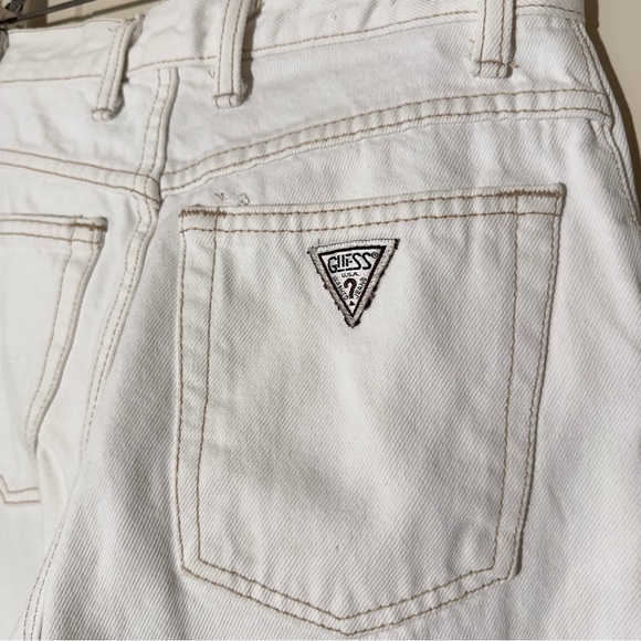 VINTAGE GUESS BY MARCIANO WHITE DENIM JEANS - Picture 7 of 7